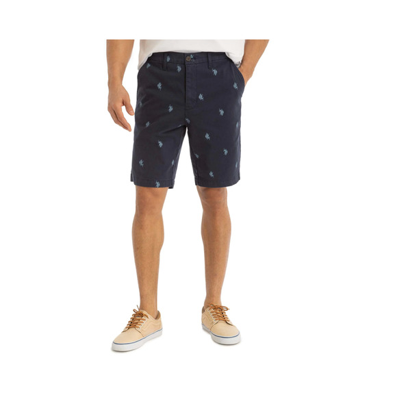 Men's Navy Flat Front Short U.S. Polo Assn. NWT N Size 42 Waist - Picture 1 of 4